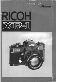 Ricoh XR 1 manual. Camera Instructions.